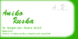 aniko ruska business card